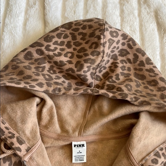 Pink by Victorias Secret Leopard Print Hoodie - Picture 5 of 16